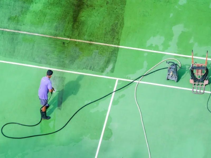Hard Court Pressure Washing - Web