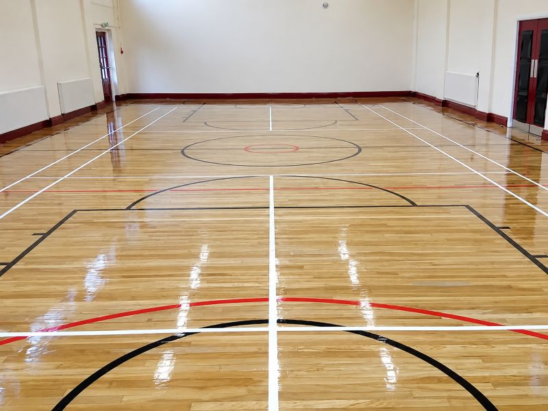 Indoor Court Permanent Line Marking